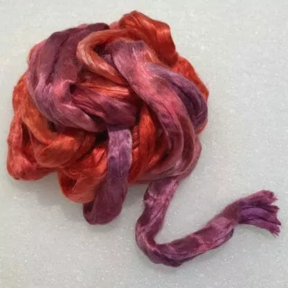 Mulberry silk roving fibres.