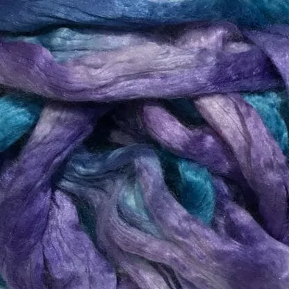 Close-up of Mulberry silk fibres.