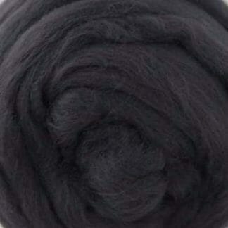 Black Merino wool Roving.