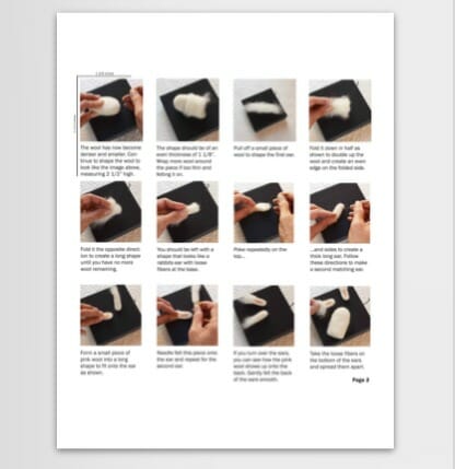 Felt pattern pdf Wool felted mouse Needle felting tutorial Needle ...