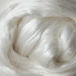 Mulberry Silk Roving - Natural White - Fibrecraft