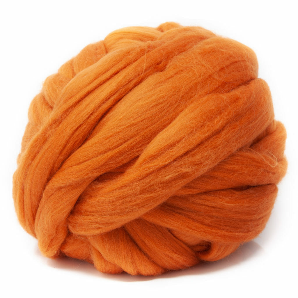 Merino Wool Roving - 19 Micron - Marigold - Fibrecraft
