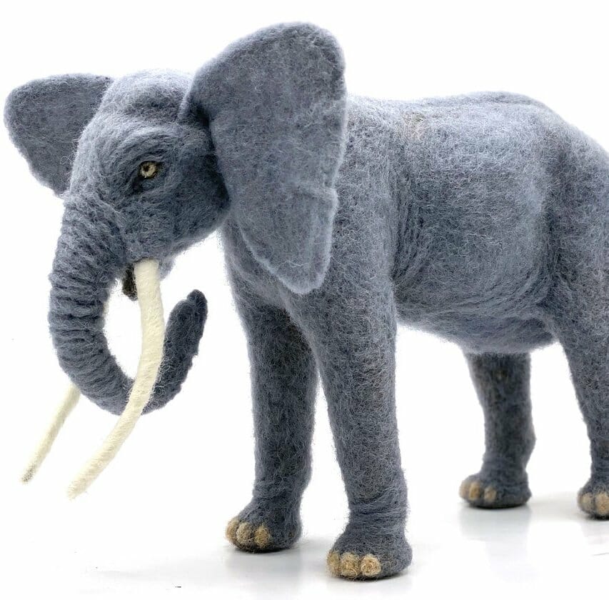 Elon The Elephant Needle Felting Kit Fibrecraft