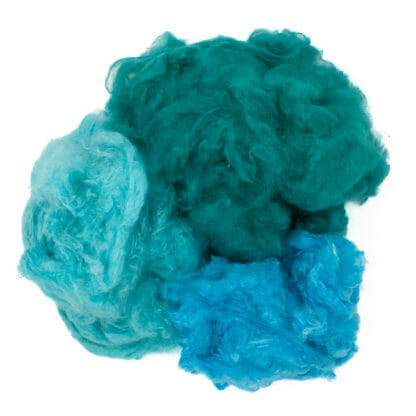 Pulled Silk Batt for Wet Felting - Colour Pack - Blue Tones - Product Photo