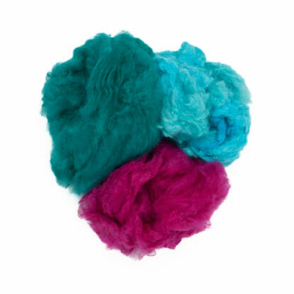 Pulled Silk Batt for Wet Felting - Colour Pack - Cool Tones - Product Photo