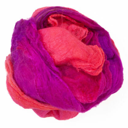 Hand-Dyed Silk Hankies for Wet Felting Projects - Colour Pack - Pinks - Product Photo