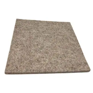 A product image of a 12" x 12" felted ironing pad.