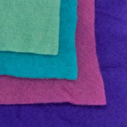 Merino Wool Pre-Felt Squares - 19 Micron - Cool Tones