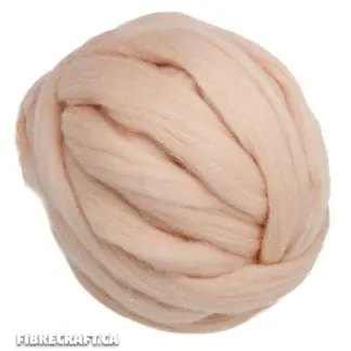 Hollyhock merino wool roving for wet felting and needle felting projects