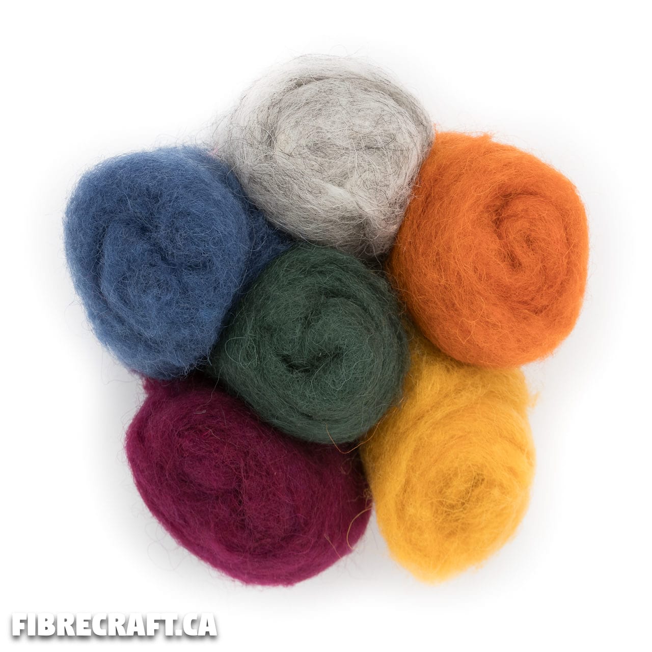 Norwegian C1 Felting Batts - 60g Colour Pack - Rainbow