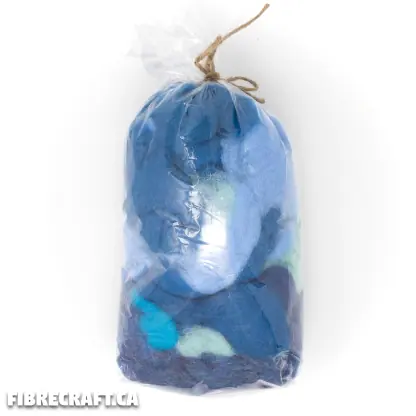 Carded Maori Batt - Grab Bag - Blues