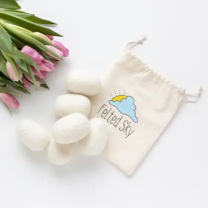 Felted Sky - Egg Blanks - White