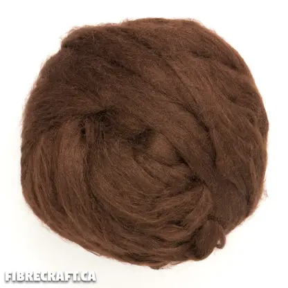 Tussah Silk Roving - Cacao