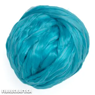 Mulberry Silk Roving - San Marino Blue